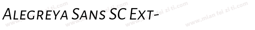 Alegreya Sans SC Ext字体转换